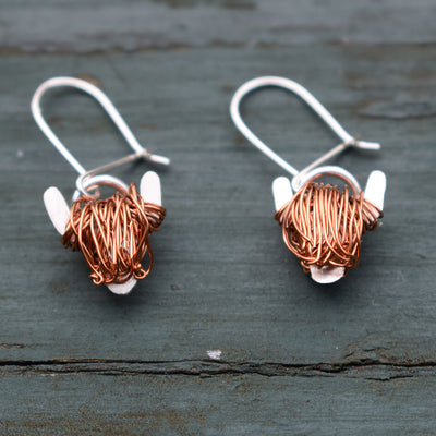 New Highland Cow drop earrings: Perfect Scottish gift for her!