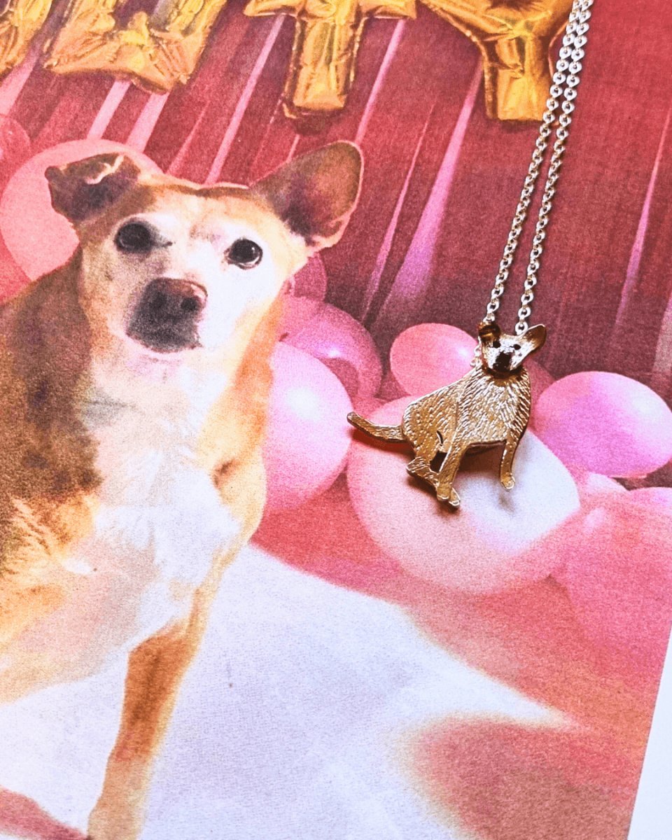 custom dog memorial necklace, dog jewellery, rainbow road jewellery