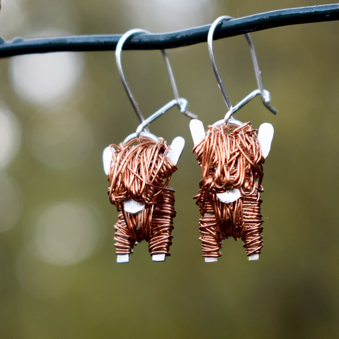 Highland cow earrings deals