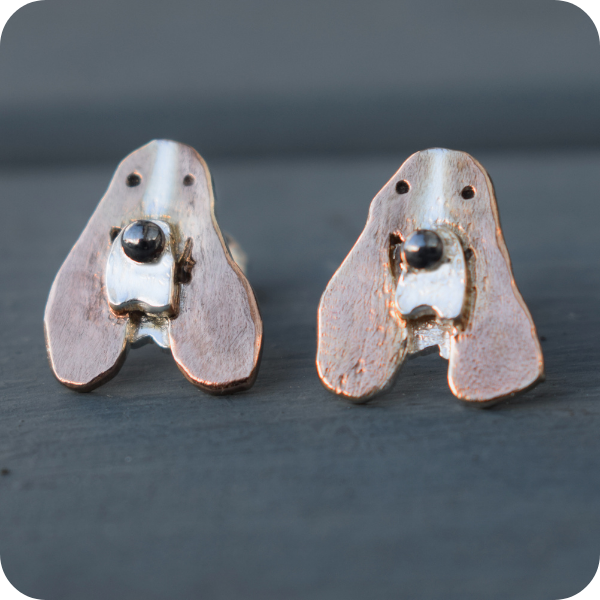 custom basset hound earrings