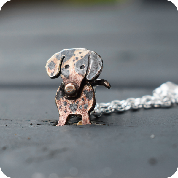 personalised dachshund necklace, jewellery that looks like your dog, dog memorial gift
