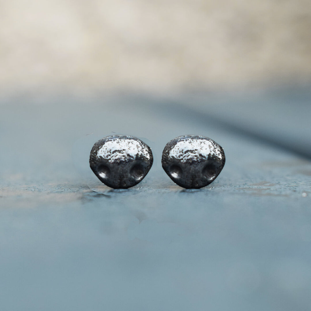 black dog nose earrings, dog nose necklaces, dog jewellery for wife, dog present for woman, dog gift set