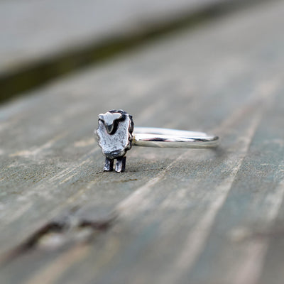 sheep ring, silver sheep ring, sheep jewellery, sheep present for girlfriend, sheep gift for wife, silver sheep, animal ring silver