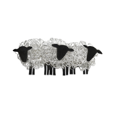 Handmade silver Suffolk sheep flock brooch - FreshFleeces, sheep jewellery, sheep jewelry, suffolk sheep brooch, suffolk sheep jewellery, suffolk sheep pin, suffolk sheep gift, sheep gift for her