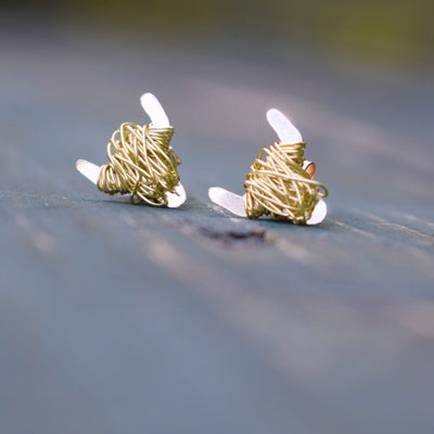 gold cow earrings, gold highland cow earrings, gold highland coo, highland cow christmas present