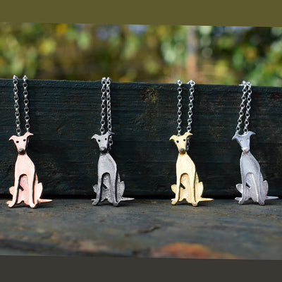 Greyhound necklace, silver Greyhound, Greyhound pendant, silver Greyhound jewellery, Greyhound present for woman, Greyhound gift for her