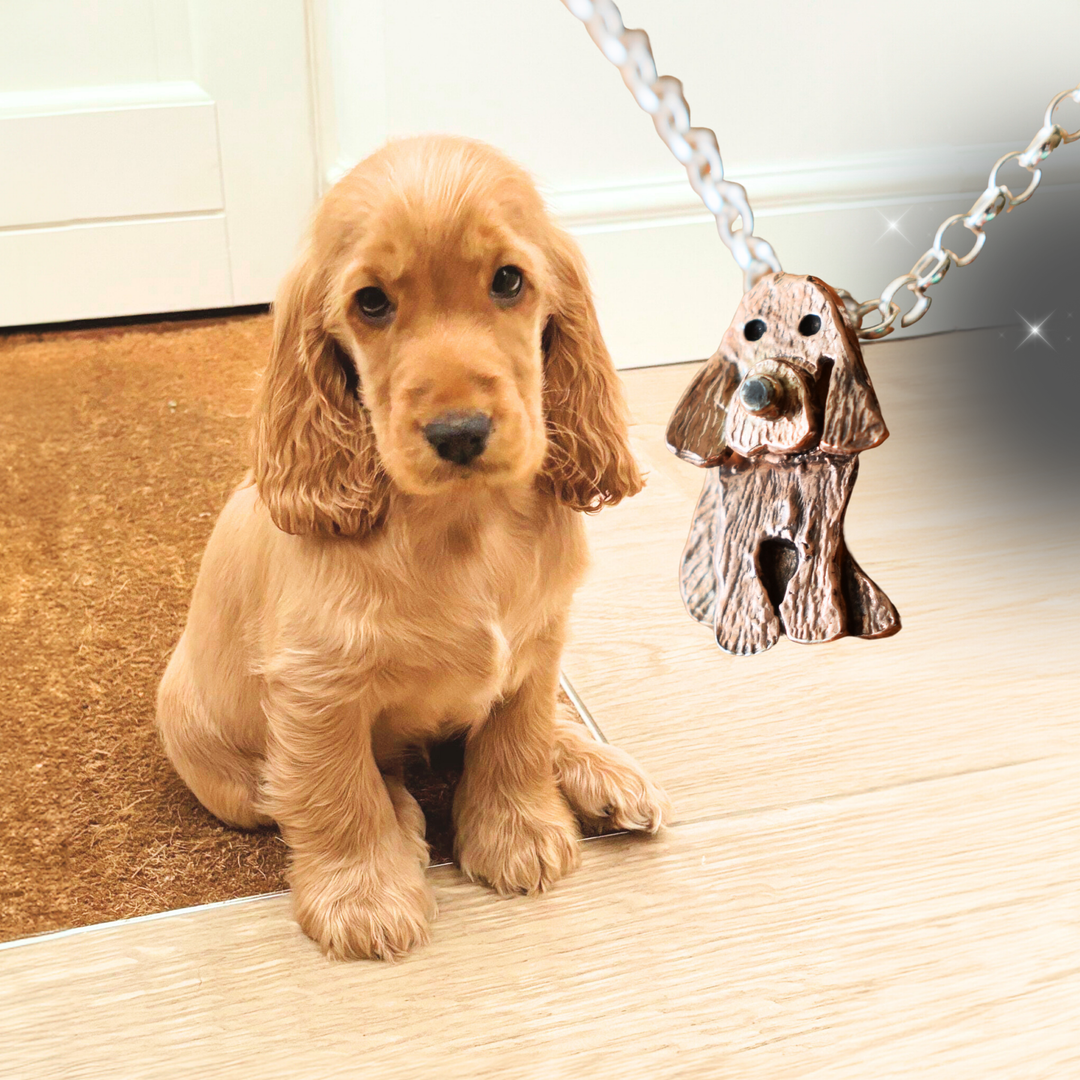 custom cocker spaniel necklace, puppy jewellery, puppy necklace