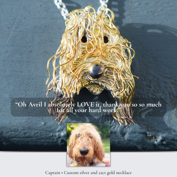 Otterhound necklace, dog memorial jewellery