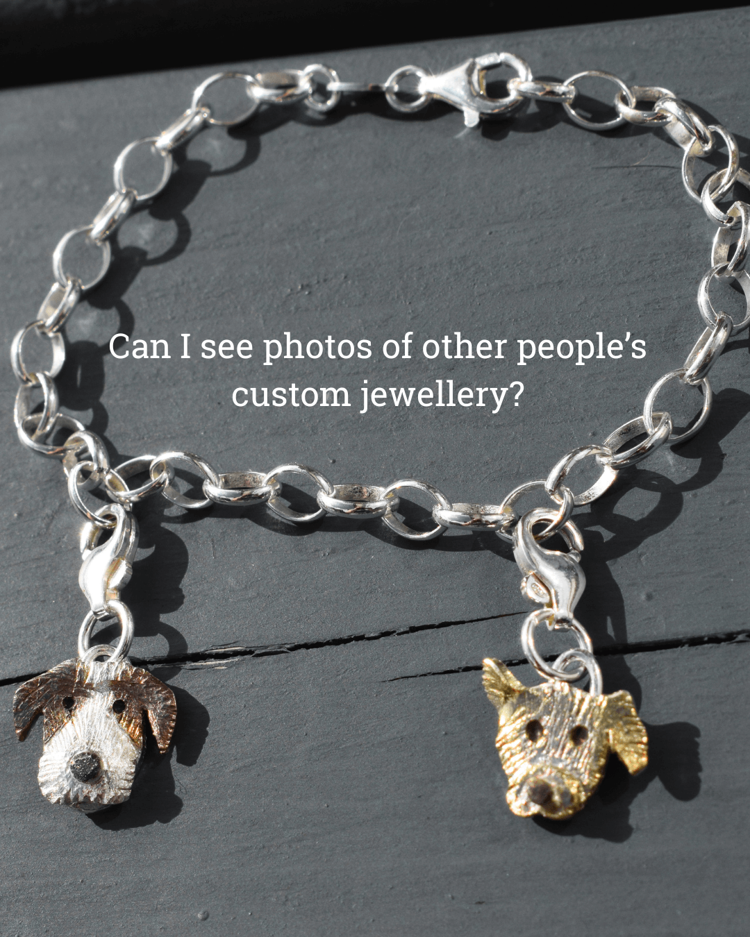 custom dog charms, dog charm bracelet, dog loss gift, rainbow bridge present, dog jewellery
