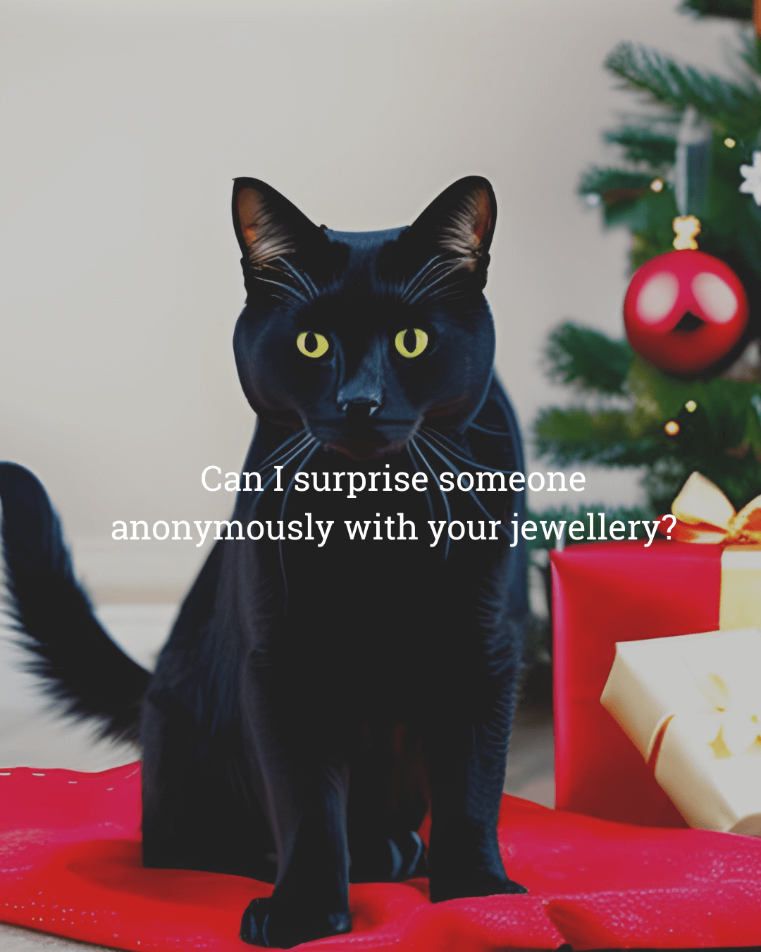 cat christmas gift, cat jewellery, black cat gift