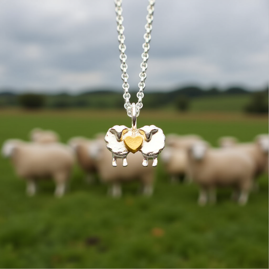 love ewe sheep necklace, sheep jewellery
