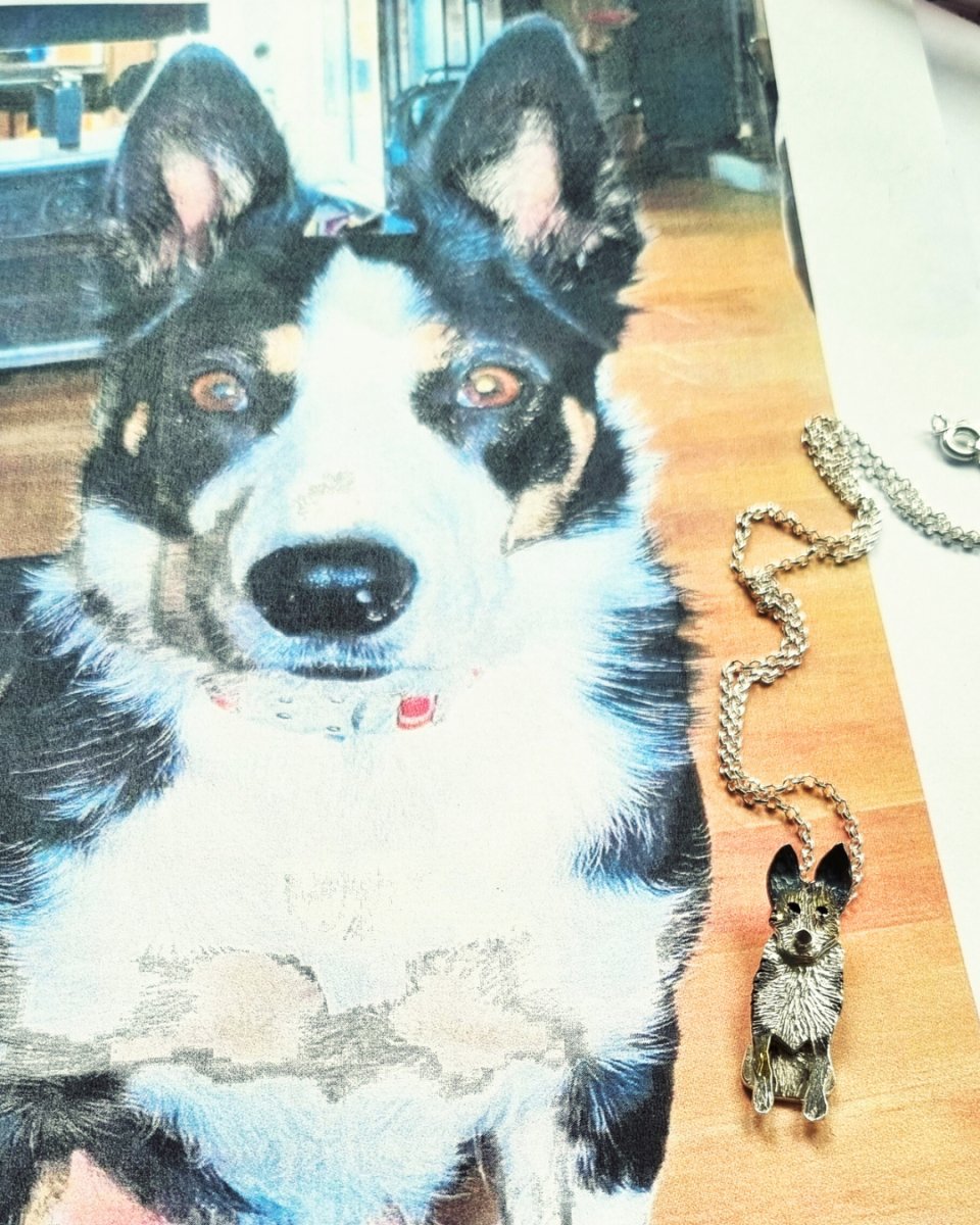 dog memorial necklace, custom pet jewellery
