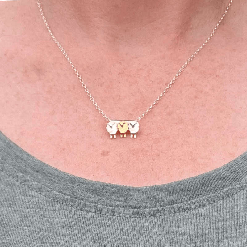 Silver Sheep Necklace, stand Out Jewellery, Individuality Symbol, Empowering necklace ,Gifts Of Inspiration, Unconventional Style, Distinct Pathways, Gifts From The Heart, Jewellery With Meaning ,Symbol Of Courage, Empowerment Charm, Jewellery With Message, flock of sheep necklace, sheep gift for daughter