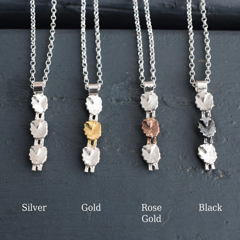 Silver Sheep Necklace, stand Out Jewellery, Individuality Symbol, Empowering necklace ,Gifts Of Inspiration, Unconventional Style, Distinct Pathways, Gifts From The Heart, Jewellery With Meaning ,Symbol Of Courage, Empowerment Charm, Jewellery With Message, flock of sheep necklace, sheep gift for daughter