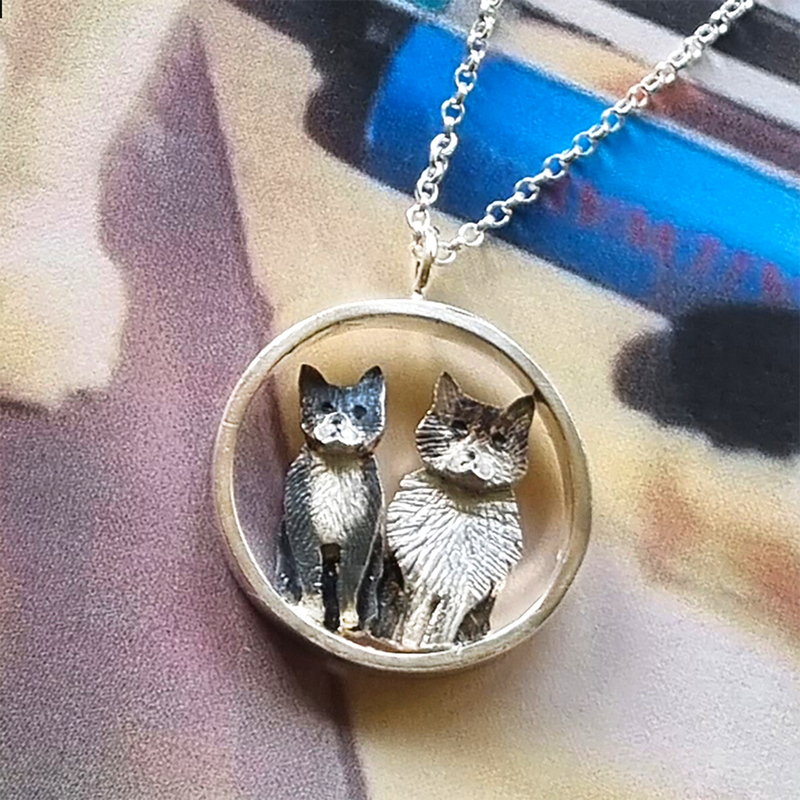 YOUR Cat Recreated in Silver