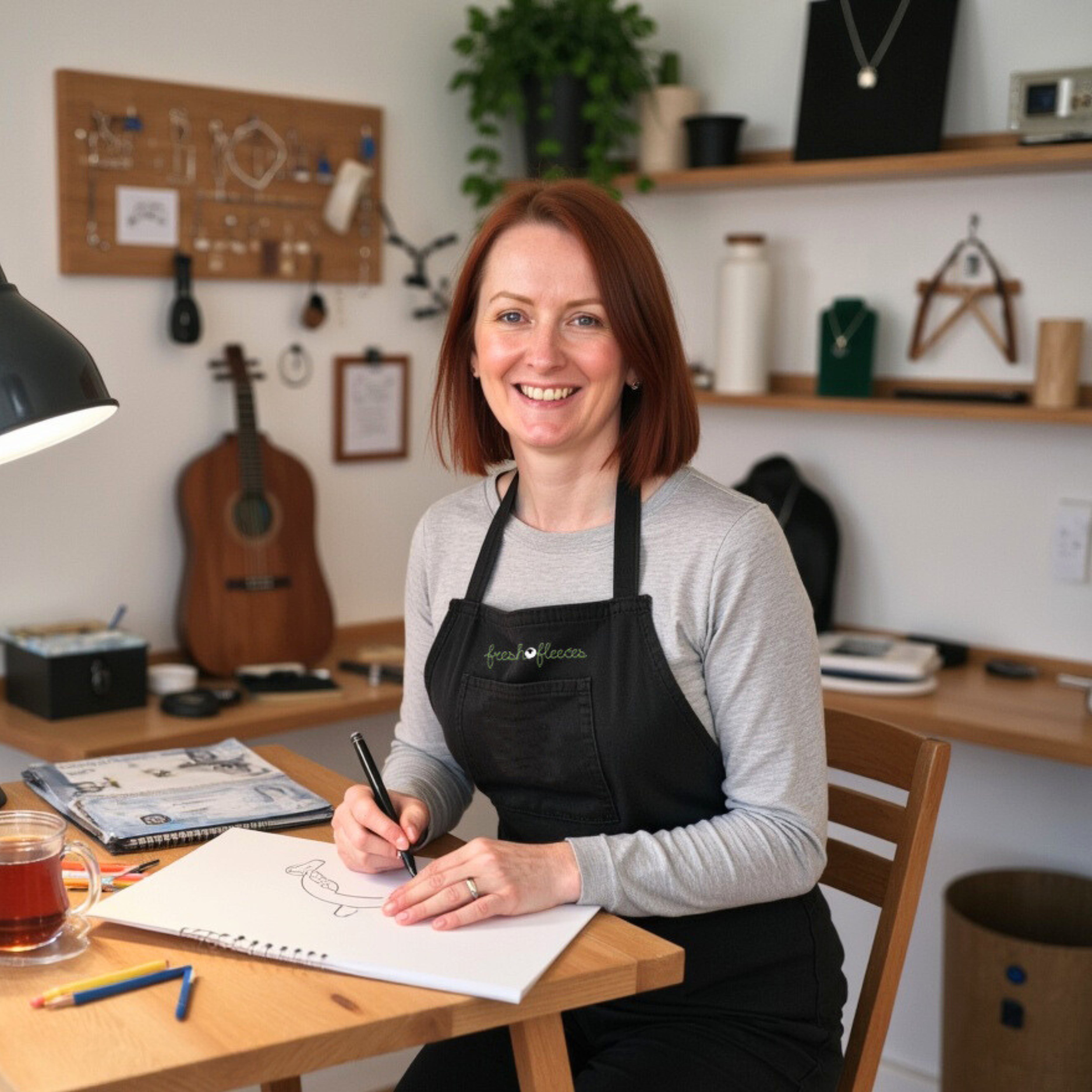 pet jewellery maker avril manderson in her jewellery studio