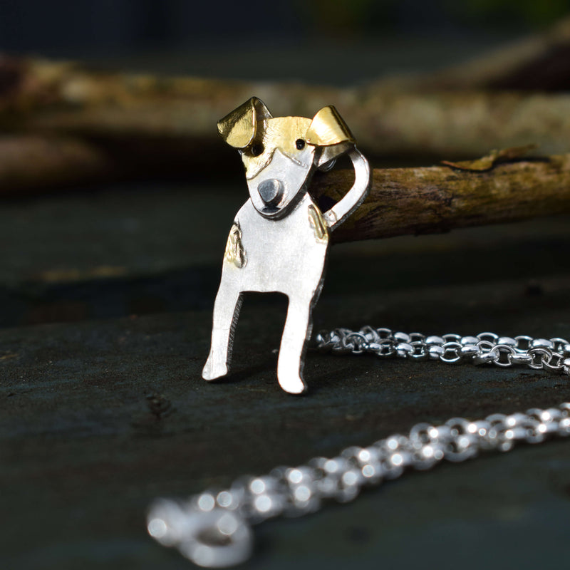 jack russell necklace, dog necklace, terrier necklace, jack russell jewellery, jack russell gift for woman, terrier jewellery, silver dog necklace, dog gift, terrier gift