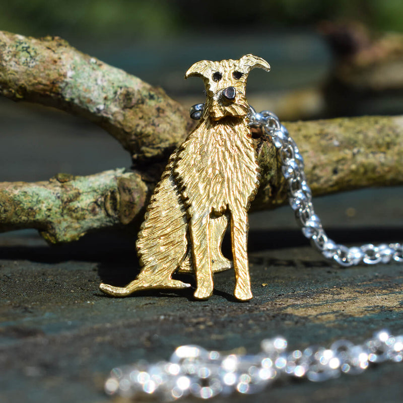 lurcher jewellery, dog necklaces, gift for lurcher owner, present from my lurcher, lurcher memorial, lurcher dog loss, gift for lurcher owner