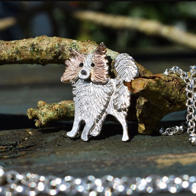 papillon dog necklaces, papillon dog jewellery, papillon dog gifts, papillon dog christmas presents