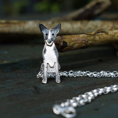 smooth border collie necklace, border collie jewellery, silver dog necklace, silver dog pendant, silver dog jewellery, collie dog gift for her, unusual collie dog present, collie memorial gift, collie dog loss present