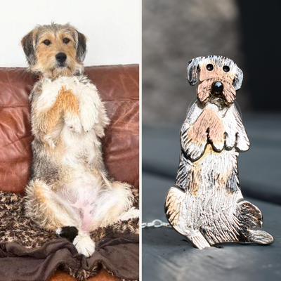 Star - a silver and rose gold custom brooch