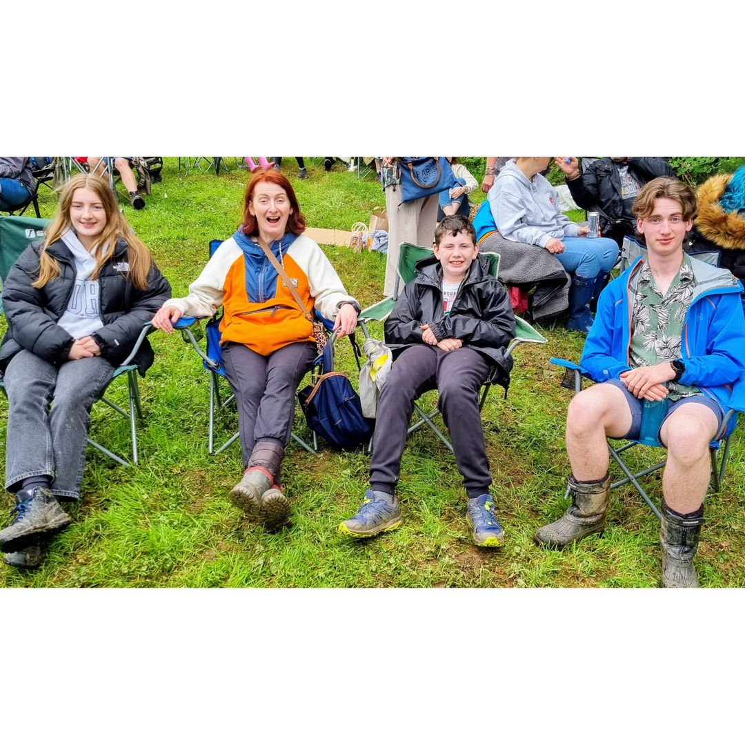 fresh fleeces animal jewellery maker avril manderson and her children