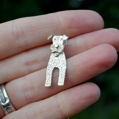 silver Airedale Terrier, Airedale Terrier pendant, Airedale Terrier necklace, Airedale Terrier jewellery, Airedale Terrier present for woman, dog necklace, dog jewellery