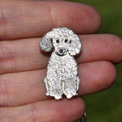 Bichon Frise brooch, silver Bichon Frise jewellery, Bichon Frise gift for woman, Bichon Frise present for wife, gift for Bichon Frise owner, unusual Bichon Frise gifts, Bichon Frise pin