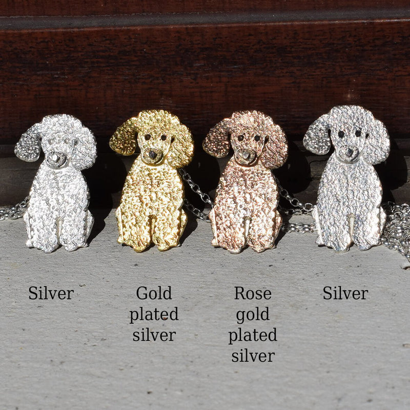 bichon frise necklaces, handmade dog jewellery, bichon frise gifts for her, silver bichon frise, gold bichon frise