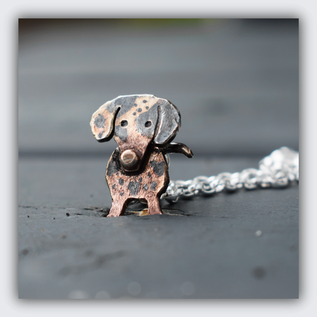 custom chocolate dapple dachshund necklace, custom dog necklace, 21st birthday dachshund gift