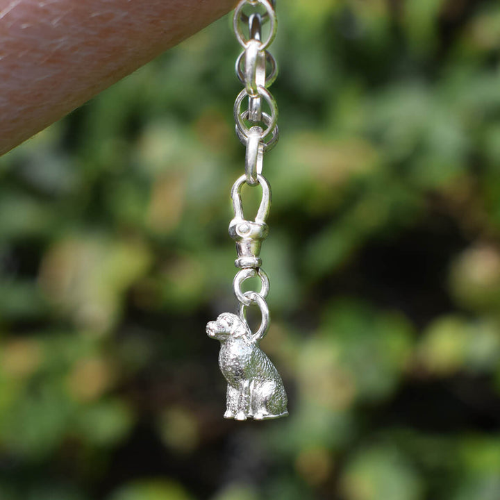 cockapoo charm, cockapoo bracelet, silver cockapoo jewellery, cockapoo gift for wife, silver dog bracelet