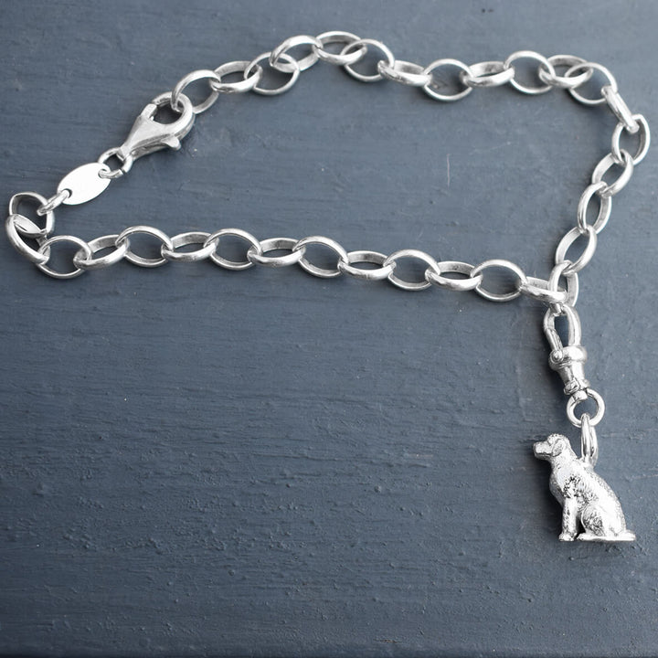 cockapoo charm, cockapoo bracelet, silver cockapoo jewellery, cockapoo gift for wife, silver dog bracelet