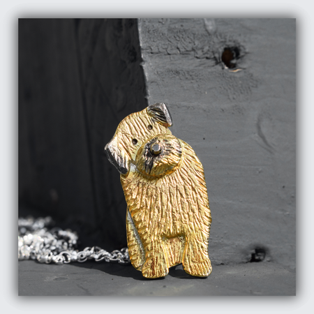 border terrier necklace, border terrier jewellery, dog memorial necklace