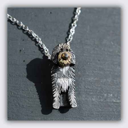 custom dog memorial necklace, personalised dog jewellery, dog loss jewellery