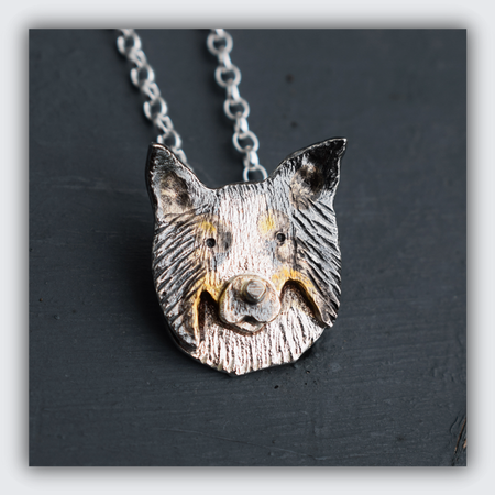 border collie memorial gift, agility dog jewellery