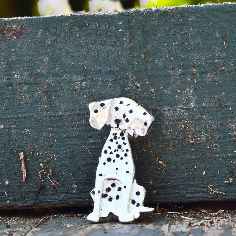 dalmatian brooch, dog brooch, spotty dog brooch, dalmatian gift for woman, dalmatian present for mum, dalmatian gift for wife