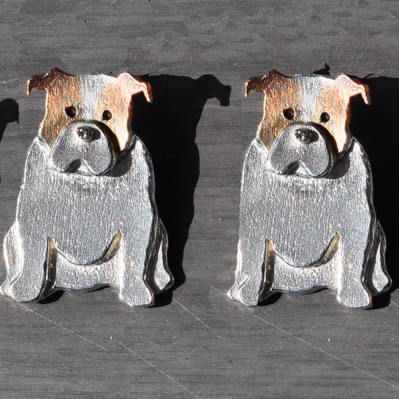 English Bulldog cufflinks, silver dog cufflinks, English Bulldog gift for man, bulldog cufflinks, bulldog gift for him, bulldog gift for groom