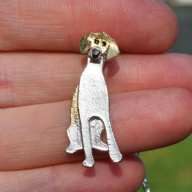 English Pointer brooch, dog brooch, silver dog gift, English Pointer gift, English Pointer present, unusual English Pointer gift ideas, English Pointer gift for woman
