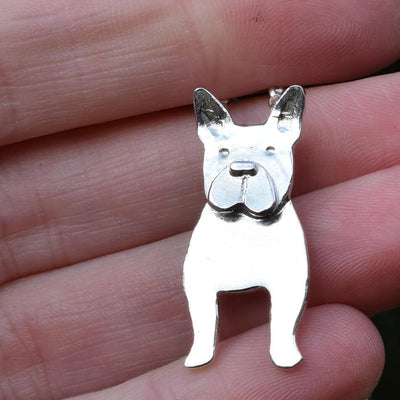 silver french bulldog necklace, french bulldog pendant, silver dog necklace, silver dog jewellery