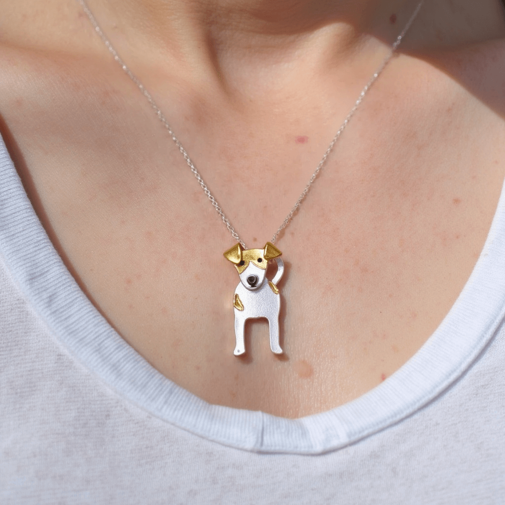 jack russell necklace, dog necklace, terrier necklace, jack russell jewellery, jack russell gift for woman, terrier jewellery, silver dog necklace, dog gift, terrier gift