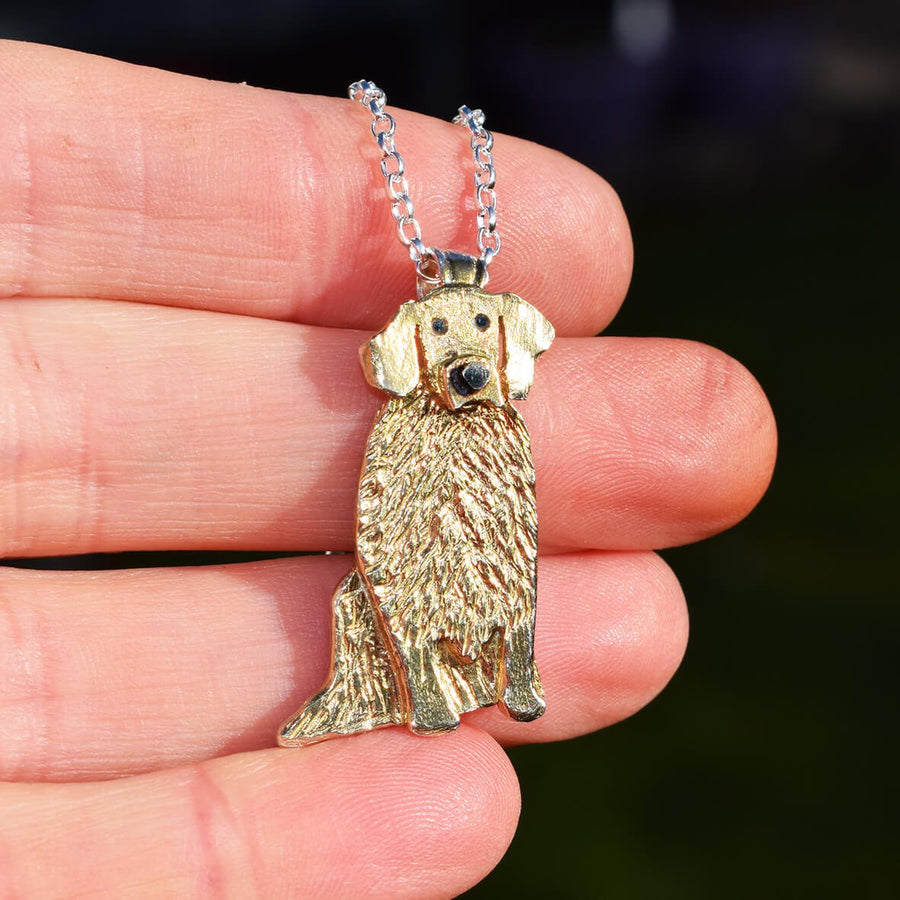Golden Retriever Necklace For Puppy Buy Dainty Photo Charm Name