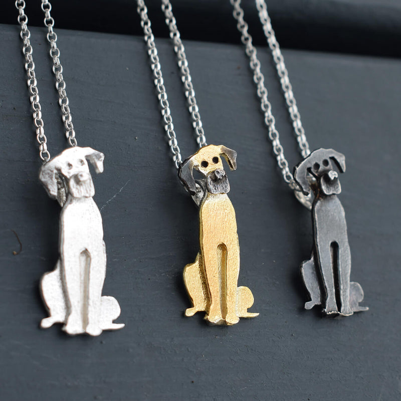 Beth De Loiselle Miniature Oil Great Dane Dog/Paul Eaton Bespoke Pendant  For Sale at 1stDibs | eton paperelip dog tag necklace, great dane necklace,  miniature great dane