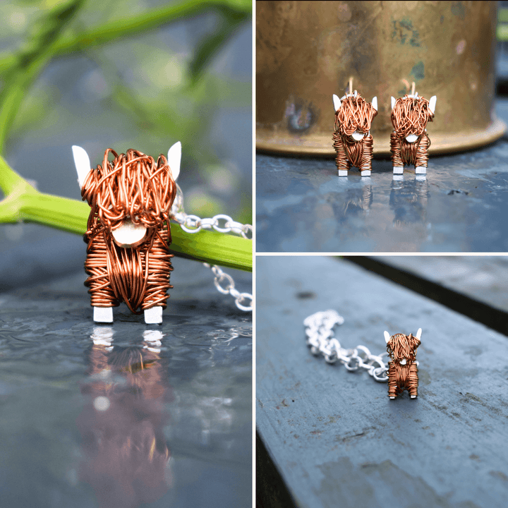 highland cow gift set christmas present for highland cow lover, highland cow themed gift for woman