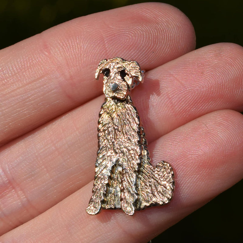 rose gold irish wolfhound necklace, rose gold dog necklace, irish dog necklace, gift for irish wolfhound owner, irish wolfhound memorial gift