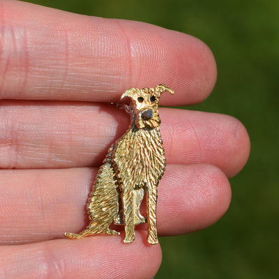 gold dog necklace, lurcher necklace, gold lurcher necklace, gift for lurcher owner, dog lover jewellery, dog loss gift, lurcher birthday present, lurcher gift for wife