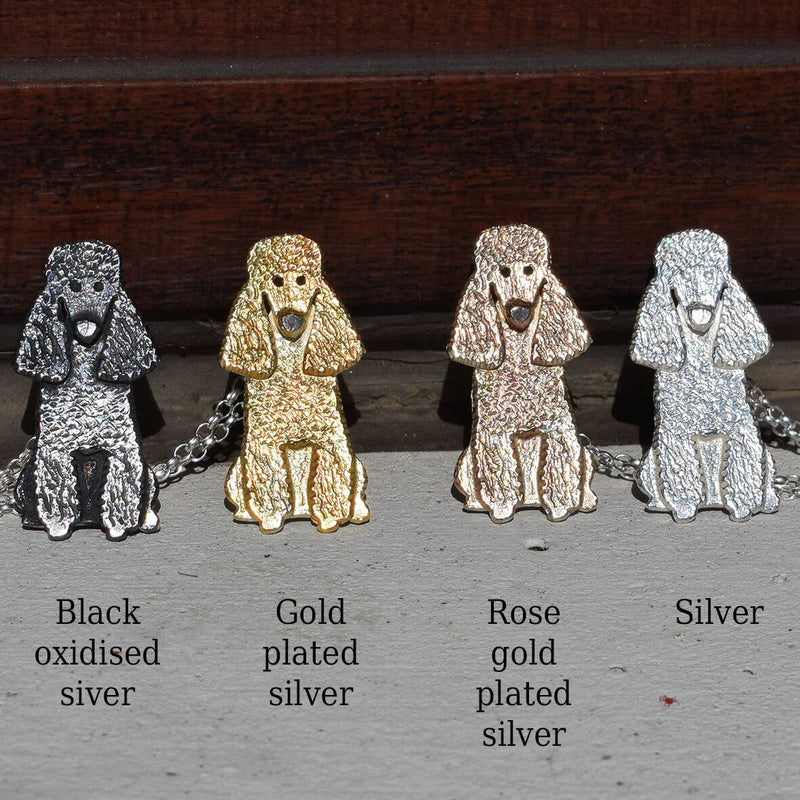 poodle necklaces, poodle jewellery, poodle gifts for her, poodle present for wife, gift for poodle owner, poodle lover present, dog breed memorial gifts
