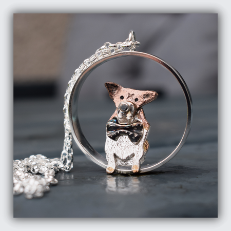 mixed breed rescue dog necklace, rescue dog jewellery, rescue dog gift