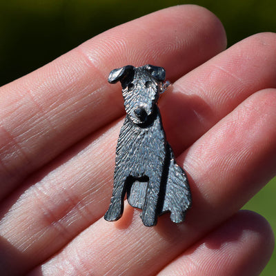 black Patterdale terrier necklace, black dog necklace, black dog jewellery, gift for Patterdale terrier lover, Patterdale terrier breeder gift, gift from a Patterdale terrier