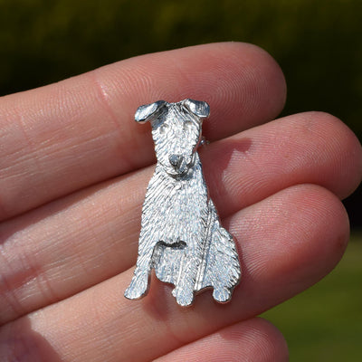 silver Patterdale terrier, silver dog pendant, silver dog jewellery, Patterdale terrier gift for wife, Patterdale terrier gift for mum, present for Patterdale terrier owner