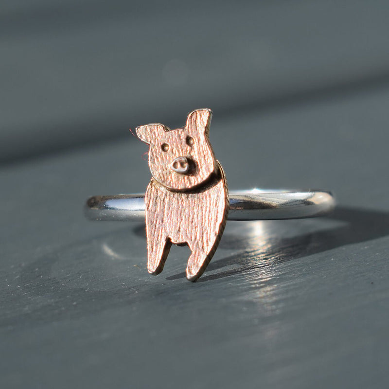 pig ring, piglet ring, silver pig ring, pig jewellery, gift for pig lover, pig present, pig gift for woman, pig gift idea, pig gift for wife, pig christmas present